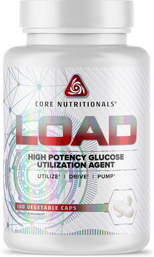 [BRSWYZD7OUOWED3F] Core Nutritionals Load Platinum High Potency Glucote Utilization Agent with Berberine+Green Coffee Extracted Carbohydrate Imeytyminen ja glukoosin käsittely (180 Caps)