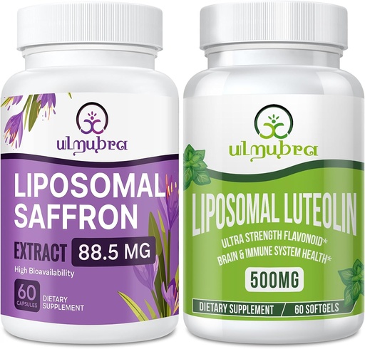 [BRSRAGL6PIJWEHY6] Liposomal Saffron Supplements 88.5 mg with Luteolin 500 mg