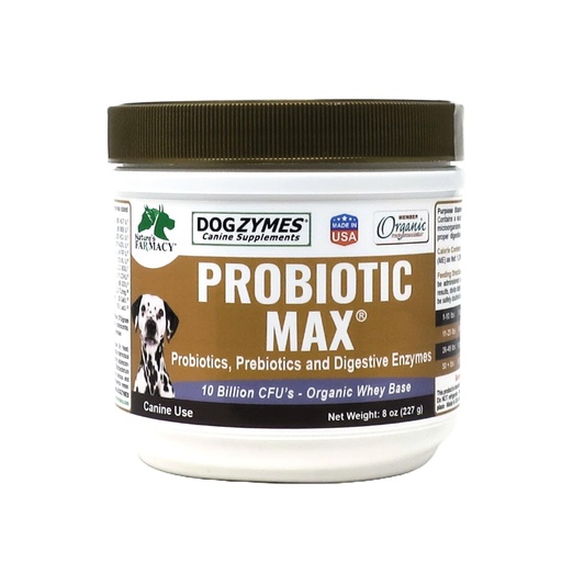 [BRSWIFAYAADBCEI7] Dogzymes Probiotic Max -10 Billion CFU's Probiotics, Prebiotics, Digestive Enzymes - (8 Ounce)