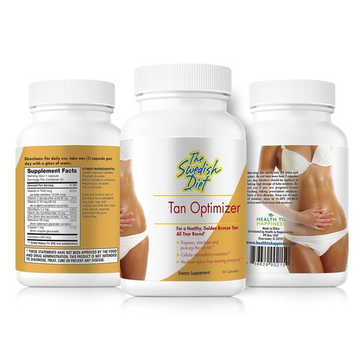 [BRSWIBI2AYHRWEAZ] Tan Optimizer Tanning Pills – Beta Carotene & Antioxidant Skin Health Supplement with Lycopene for Radiant Skin – 30 Capsules