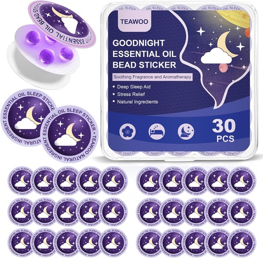 [BRSRAGIPOV4AIAD7] Sleep Patches for Adults and Kids, Goodnight Sleep Oil Bead Sleeping Aid Patches (30 PCS, Serving Up to 120 Nights), Upgraded Sweet Dream Formula with 100% Natural Plant Ingredients
