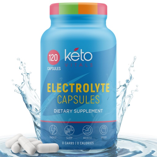 [BRSWGY3YPN5BS2YV] Keto Vitals Electrolyte Capsules | The Original Keto Electrolyte Pills Supplement | Salt Electrolyte Tablets for Hydration | Calorie-Free | Carb-Free KetoVitals Electrolyte Capsules