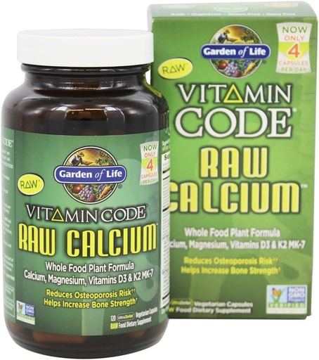 [BRSWIAQOAAAB2HIV] Garden of Life, Vitamin Code, RAW Kalsium, 120 Vegetarian Capsules