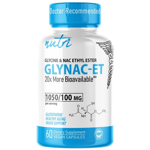 [BRSRMEA2BEDQ2GQ6] GlyNAC-ET NAC Supplement N-Acetyl Cysteine Ethyl Ester - 20x More Bioavailable - Glycine & N-Acetylcysteine Ethyl Ester Anti Aging Supplement, Boost Glutathione, 60 Capsules - Nutri - 3rd Party Tested