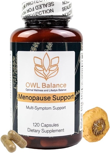 [BRSRMCA7OIHBS2T2] Menopause Support for Women - Menopause + Perimenopause Relief for Hot Flashes, Low Energy, Hormone Support - 120 Herbal Capsules