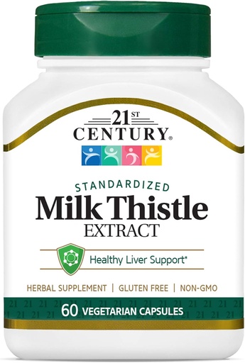 [BRSWIYQZCAOA4DTG] 21st Century Vitamins Thistle Extract Veg Capsules, 60 Cuenta (21338)