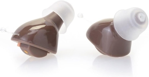 [BRSW2ZIQBUGQ2ADL] Hearing Aid w/Rechargeable Carrying Case & Extra Ear Tips (Brown)