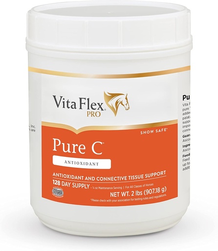 [BRSWIYQLPIMWKDYV] Vita Flex Pro Pure C Premium Quality Horse Vitamin C, 2 Pounds, 128-Day Supply