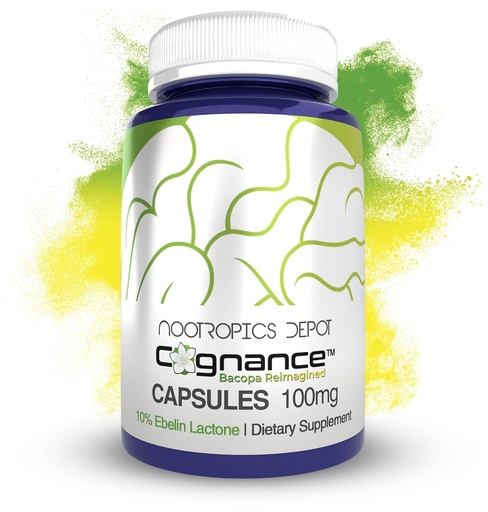 [BRSRMAY6DJ6BMGYU] Nootropics Depot Cognance Enhanced Bacopa Capsules | 100mg | 10% Ebelin Lactone | Bacopa monnieri | Mood, Memory, & 5-HT2A Activation, 180 Count (Pack of 1)