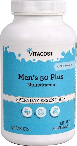 [BRSWIZQROECR63T6] Vitacost Men's 50 Plus Multi Vitamin - 120 Tablets