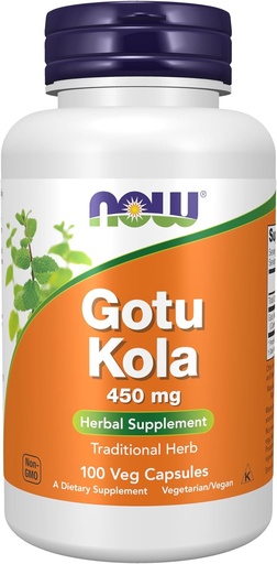 [BRSWIYYPOMNWGE3K] NOW Foods Supplements, Gotu Kola (Centella asiatica) 450 mg, Herbal Supplement, 100 Veg Capsules