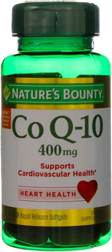 [BRSWIELZBQCRWALK] Nature's Bounty Cardio Q10, Co Q-10 400 mg Softgels 39 ea (Pack of 2)