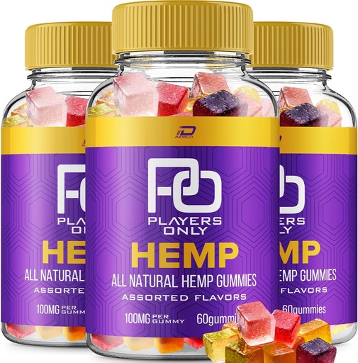 [BRSRAYIPAQGR63TJ] Players Only Hemp Gummies - with Hemp Seed Extract PlayersOnly Gummies Tinnitus Herbal Supplement, Health and Wellness Support, All Natural Players Only Gummy (3 Pack - 180 Gummies)