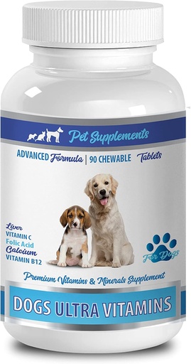 [BRSWGAY2CAPAKHY7] Dog Eye Supplement - Dog Ultra Vitamins - Ásványok - Essential NUTRIENS - Premium and Natural - Dog Calcium Supplements - 1 palack (90 sajt)