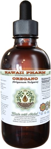 [BRSWKEACOAPROCQZ] Oregano Alcoholvrije Liquid Extract, Biologische Oregano (Origanum vulgare) Gedroogde Blad Glyceriet Natuurlijke Kruidensupplement, Hawaii Pharm, USA 2 fl.oz