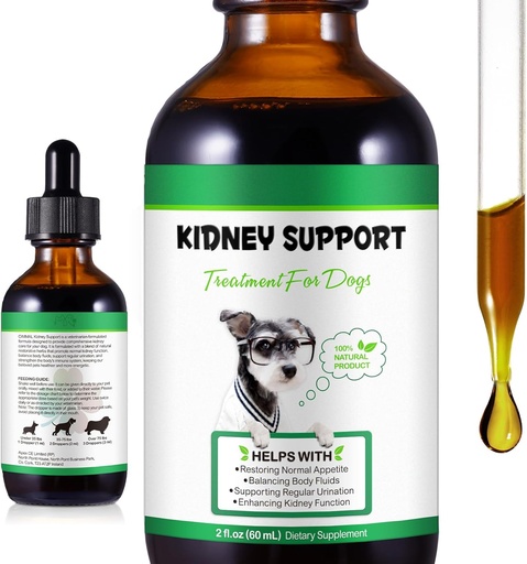 [BRSRAFI2BMGRE2DO] תמיכה Kidney לכלבים, Kidney Support Herbal Supplements תומך בתפקוד Kidney בריא ו- Urinary Tract בריאות בכלבים מחדש לאחסן Appetite 2 oz
