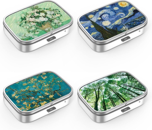 [BRSRMYLRBEGRMCTV] Pyl Box 2 Smitember Media Pical Case, Porable Piele Piele (in อังกฤษ) สําหรับ Pocket หรือ Perse Piele Box Decorative Medical Medicine Profile Picture Initurnignignignity (4PCS).