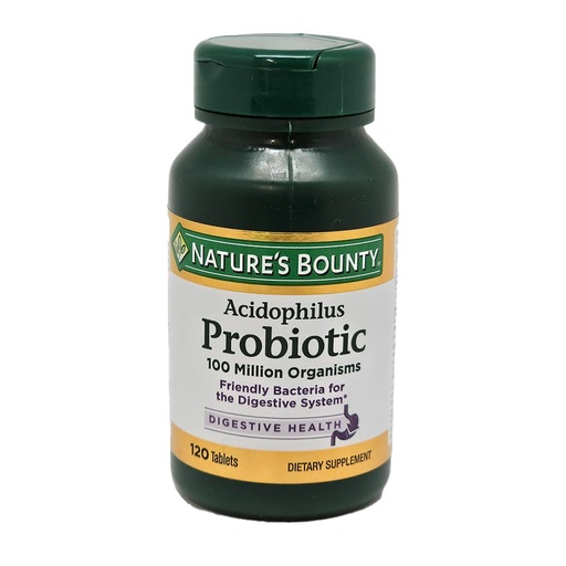 [BRSWIYQOAR7AKETG] Nature's Bounty Probiotic Acidophilus Tablets, 120 tablets
