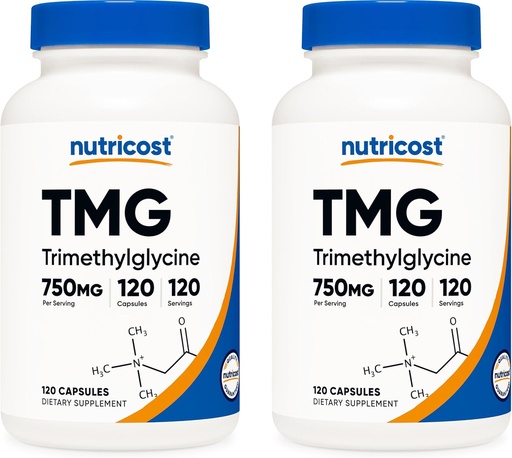 [BRSWKFD4CINB2A32] Nutricost TMG 750mg, 120 Capsules (2 Bottles)