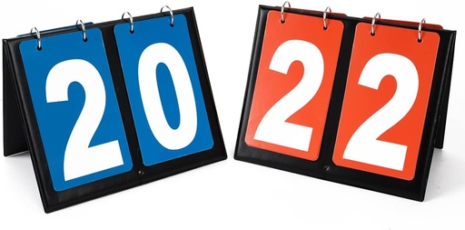 [BRSWGCYLBMDRAEIZ] Portable Table Top Scoreboard Flipper, Multi Sports Score Flip Scoreboard Score Keeper