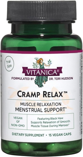 [BRSRAED2BFYBEHIV] Vitanica Cramp Relax, Menstrual Support, Vegan, 15 Capsules