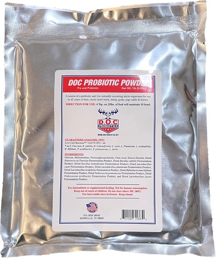 [BRSRMBQ3OADWG3Q3] Doc Probiotic Powder Live Cell Bacteria Livestock Probiotic Goats, Cows, Horse, Sheep, Pigs, Deer Gut Health