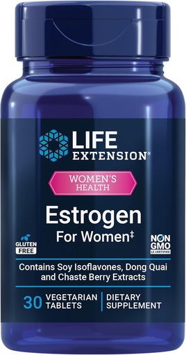[BRSWGZI2DMPQGADZ] Life Extension Estrogen for Women, Helps Relieve hot Flashes and Night Sweats, Soy isoflavones, Norway Spruce Extract, chasteberry, Hormone-Free, Gluten Free, Non-GMO, Vegetarian, 30 Tablet