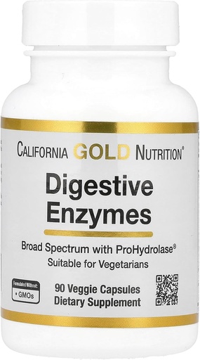 [BRSWGZD2CECQ2GTA] California Gold Nutrition Digestive Enzymes, Broad Spectrum, Suitable for Vegetarians, 90 Veggie Capsules