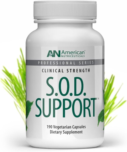 [BRSWG2YKOV5WM2TO] American Nutriceuticals – S.O.D. Support – 190 Capsules – Support Natural Production of Super Oxide Dismutase – Destroys Free Radicals, Supports Intracellular Detoxification & Easy to Swallow