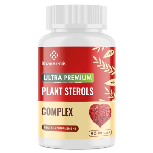 [BRSRAGLYCFYGC2QY] Plant Sterols Supplements with Niacin, Red Yeast Rice, Bergamot, Omega-3 & Garlic - 90 Softgels