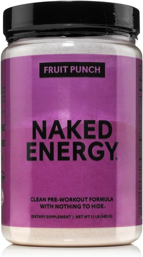 [BRSWG2T6CV5RECD4] NAKED Fruit Punch Energy - Clean Pre Workout Supplement for Men and Women, Vegan Friendly, No Added Sweeteners, Colors Or Flavors - 30 Servings
