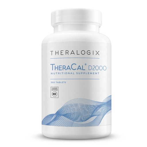 [BRSWYCQQAEHBSFI3] Theralogix TheraCal D2000 - Bone Health Support Supplement with Calcium, Magnesium, Vitamin D3, Vitamin K2 & Boron* - 90-Day Supply - NSF Certified - 360 Tablets
