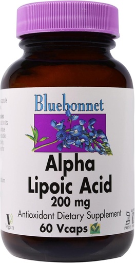 [BRSWIGT5AQDACDLY] Bluebonnet Nutrition, Alpha Lipoic Acid 200mg, 60 Kapsułek wegetariańskich