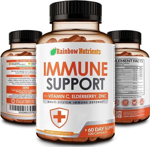 [BRSWY2TRBAHQ4CQV] 10 in 1 Immunosupport Supplement (No Fillers) ... C-vitamiini, sinkki, Elderberry, Echinacea, Turmeeric, Probiootit ...