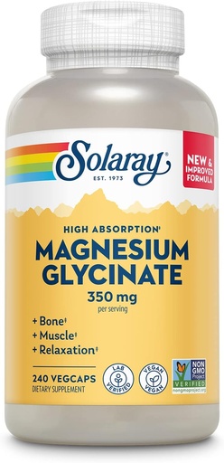 [BRSW2HT4PIFRMH33] Solaray Magnesium Glycate, New & chated Bisglycate with Bio Perine, High Absorpation maint, Prince, Bonson, Bobs & Recelection, 60 Guarantee, 60 August, 240 Vegcaps