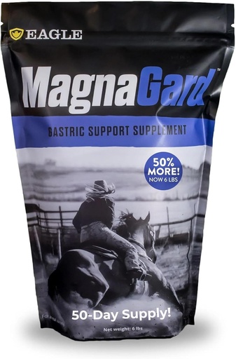 [BRSRMFALCQGQMEIV] Gastric Support Supplement for Horses | Relieves Ulcers, Calming Supplement, Magnesium & Other Vital Minerals | Powder, 6 Pound Bag, 45-Day Supply | by Eagle Equine