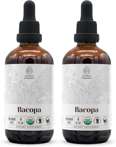 [BRSROYINBENGOEQ7] Bacopa USDA Organic | Alcohol-Free Extract, Organic Herbal Drops, Supplement, Relaxation, Positive Cognitive Effect | Tincture Made from 100% Organic Bacopa (Bacopa Monnieri) Dried Herb 2x4 oz