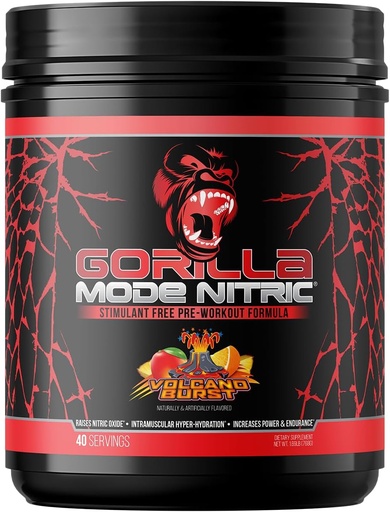 [BRSW2HA2O4NRSH3F] Gorilla Mind - Gorilla Mode Nitroc Upgraded Stimulant Free Pre-Workout . . . . .