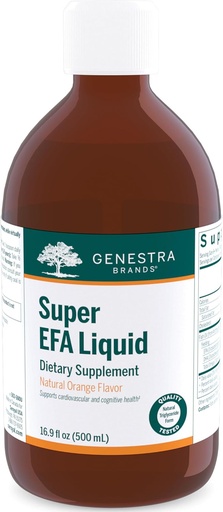 [BRSWIYIZCEFGKGQ5] Genestra Brands Super EFA נוזל | תמיכה ב- Cardiovascular Health, and the Development of Brain, Eyes, and Nerves in Children | 16.9 Fl Oz | Natural Orange Flavor