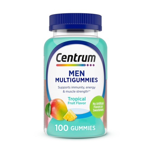 [BRSW2BIQCEGQYH3B] Centrum Men's Multivitamin Gummies, Immune, Energy, Healthy Appearance Support, 100 Count, 50 Day Supply