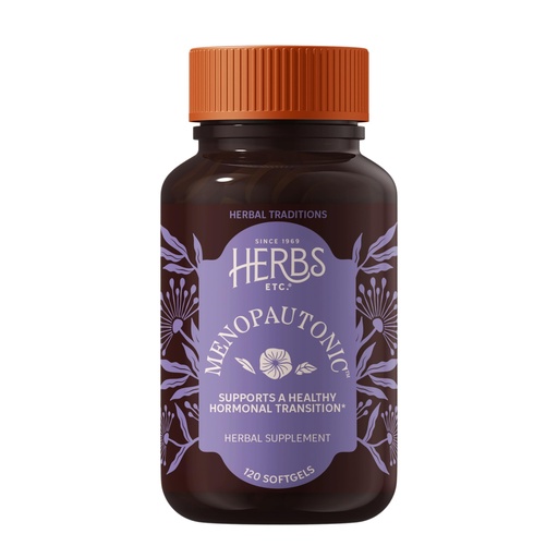 [BRSWIYQYOAFQ4ALA] Herbs Etc. Menopautonic Softgels - Herbal Supplement for Midlife Balance Support & Female Wellness - Dong Quai, Chaste Tree & Motherwort - Gluten-Free & Organic - 120 Count (120 Servings)