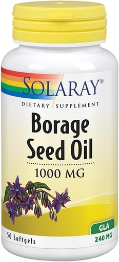 [BRSWIY3YAUPBGCDU] SOLARAY Borage Oil Seed, Softgel (Btl-Plastic) 240mg 50ct