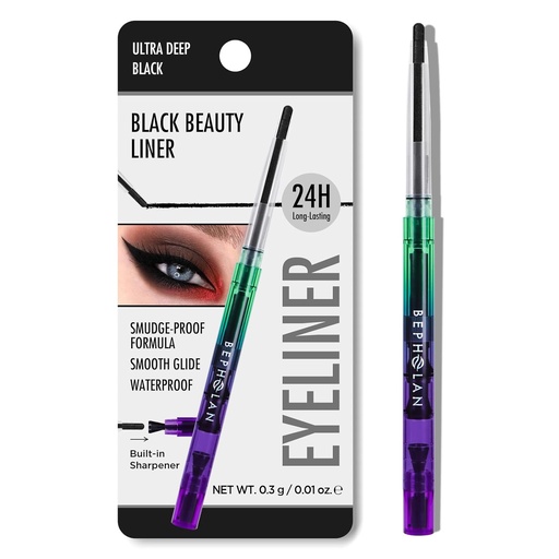 [BRSRMAIODEBGO332] BEPHOLAN Black Eyeliner pliiatsid, veekindel Gel Eyeliner Pencil Black Waterline Eye Liner Pen naistele Veekindel Smudge Tõend Pikaajaline (BLACK)
