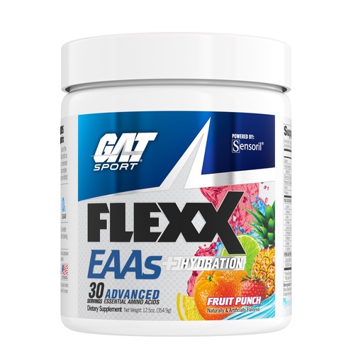 [BRSWGCABBF4BE3DP] GAT SPORT Flexx EAAs + Hydration, Advanced Essential Amino Acids, 30 Servings (Fruit Punch)