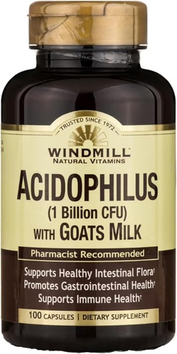 [BRSWIYALDMEAMCTU] Acidophilus W/Goat Milk Caps 100's Windmill