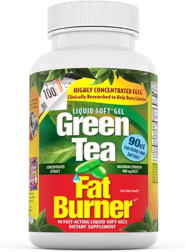 [BRSWIY37AUIBYAY7] Applied Nutrition Green Tea Fat Burner - 90 Liquid Soft-Gels - Increases Calorie Burning & Supplies Powerful Antioxidants - 45 Total Servings