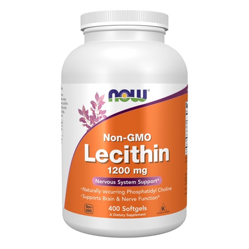 [BRSWIY32BQIRCEA7] NOW Foods Supplements, Lecithin 1200 mg with naturally occurring Phosphatidyl Choline, 400 Softgels