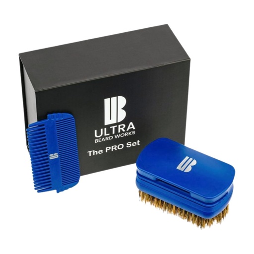 [BRSROGD7OIBWGF33] Magnetized 'Pro' Beard Kit - Ultimate 3-in-1 Detachable Set with Mirror, Boar Bristle Brush, and Two Combs