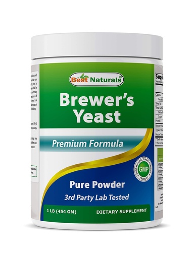 [BRSWGEIPB54B4CY4] Best Naturals 100% Pure Brewers Yeast Powder - 16 oz - Supports for Increased Breast Milk Supply During Breastfeeding, Lactation, Digestive Health