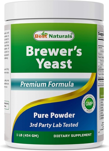 [BRSWGEIPB54B4CY4] Best Naturals 100% Pure Brewers Yeast Powder - 16 oz - Supports for Increased Breast Milk Supply During Breastfeeding, Lactation, Digestive Health